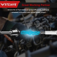 Set of 4 Iridium Spark Plug and 4 Ignition Coil Pack UF735 Compatible with Fo…