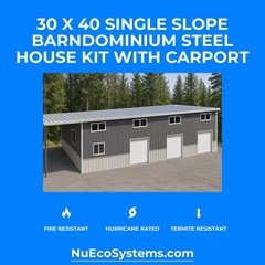 Florida HURRICANE RATED Gable 2 Story Galvanized Steel Barndominium Home Kit