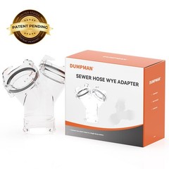 DUMPMAN RV Wye Sewer Hose Adapter, Hoses Y wye adapter, Transparent