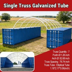 20’x40′ Heavy Duty Container Shelter Canopy Conex Roof Storage Kit