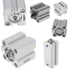 SDA 16/20/25mm Bore Thin Pneumatic Air Cylinder 5~100mm Stroke Double Acting Lot