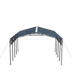 Galvanized Steel Carport 20’x20′, 10′ Open Sidewalls