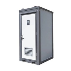 Bastone Portable Restroom w/ Sink, Flush Toilet & Vent Fan for Outdoor Use
