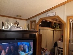 Modular mobile home for sale 14/80ft light green shingle roof and vinyl siding