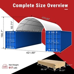20’x40′ Heavy Duty Container Shelter Canopy Conex Roof Storage Kit