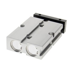TN16mm Bore Stroke Dual Acting Double Rod Pneumatic Air Cylinder Alloy 10~150mm