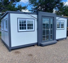 13X20ft Mobile Expandable Prefab House Prefabricated Tiny Home w/Bathroom Shower