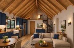 Fieldhouse Prefab Kit 592SF 2Bed 1Bath Loft Vaulted Ceiling $49,500 FREE SHIP