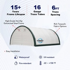 Chery Industrial 20x30x12 Fabric Building Storage Shelter Garage Tent Storage