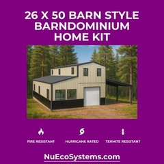 CALIFORNIA FIRE RESISTANT 30 X 50 STEEL BARNDOMINIUM / HOUSE KIT