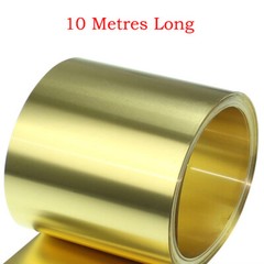 10m Long Brass Foil Belt Metal Sheet Plate Model Making 0.01mm-0.2mm Thick