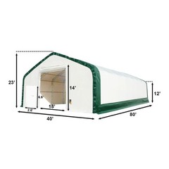 W40’xL80’xH23′ Double Truss Storage Shelter 22OZ PVC Canvas Building Shelter
