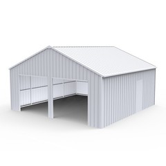 45′ x 25′ x 14′ Outdoor Storage Shed Reinforced Steel Structure Barn Car Garage