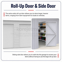23x46FT Steel Garage Shed Building Metal Warehouse Storage w/ Roll Up Doors