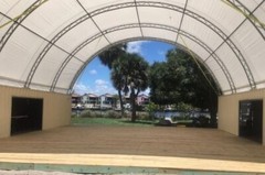 40x40x15 Dual Truss *HEAVY DUTY* 30oz PVC Fabric Container Shelter/ No Welding!