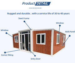 Expandable Container Home – Modern, Portable, and Eco-Friendly Living 20ftx 20ft