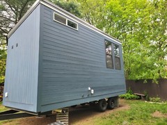 Tiny Home on Wheels, 8×24 Trailer with Hookups, Sleeping Loft
