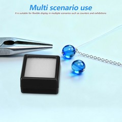 20 Pcs Gems Showcase Box Stone Jewelry Boxes Small Display Holder for