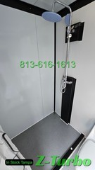 New Economical Steel Frame Semi-permanent Portable Shower Toilet Combo Bathroom