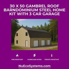 CALIFORNIA FIRE RESISTANT 30 X 50 STEEL BARNDOMINIUM / HOUSE KIT