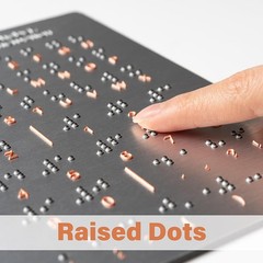 Braille Alphabet And Numbers Learning Tool – Durable Metal Tactile Bump Reading
