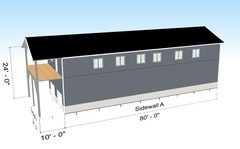 FLORIDA & TEXAS HURRICANE RATED Gable 2 Story Galvanized Steel Barndominium Kit
