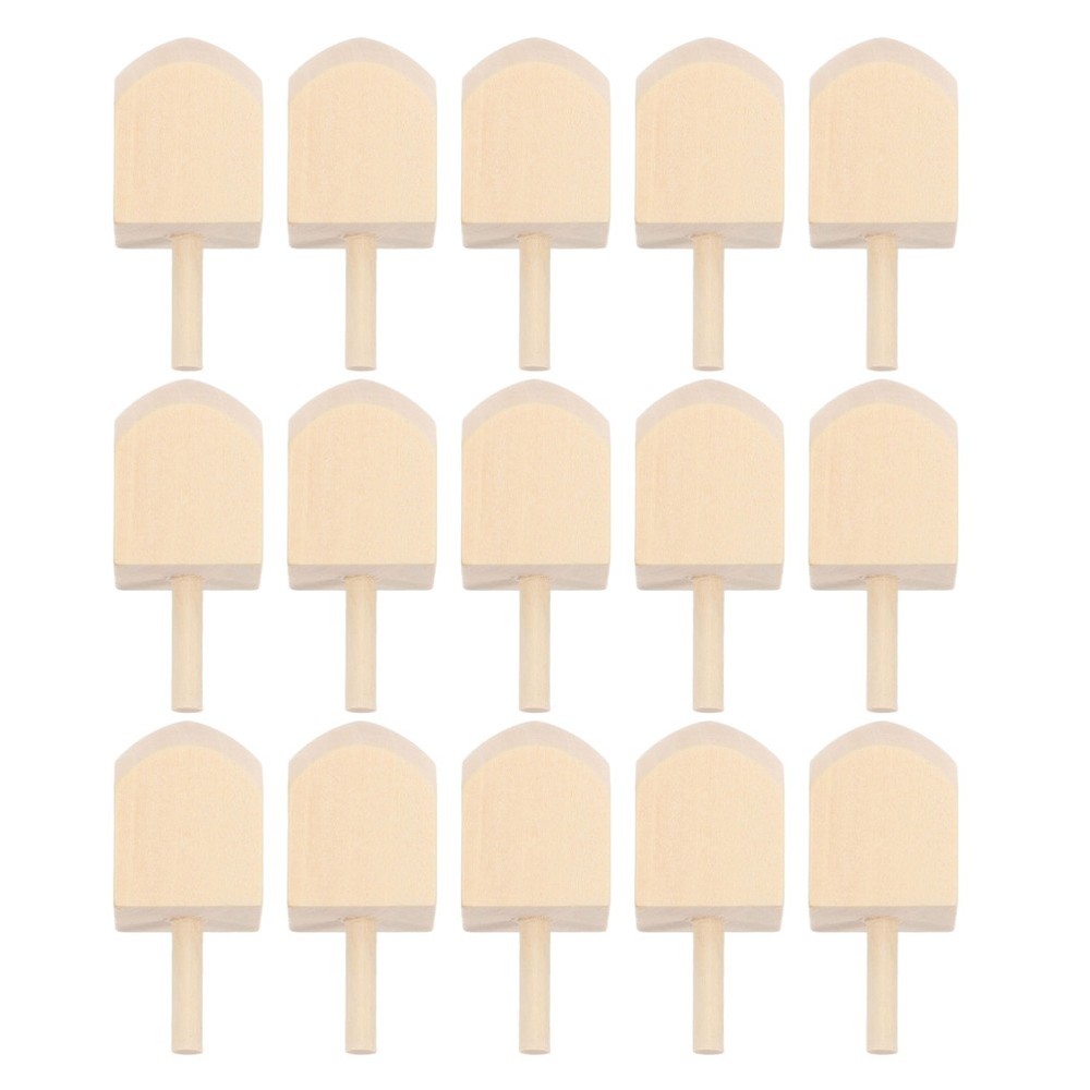 15 Pcs Wood Dreidels Bulk Traditional Spinning Tops Craft Wooden