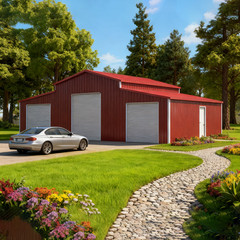 42 x 30 x 13ft Heavy-Duty Metal Garage Barn Storage Shed 1260 sq.ft Building