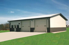 24x35x12 Steel Building SIMPSON Metal Garage Storage Shop Building Kit