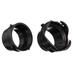 RV Sewer Hose Twist Connect Kit – Fits 3-inch Sewer Hoses – Black, Polymer