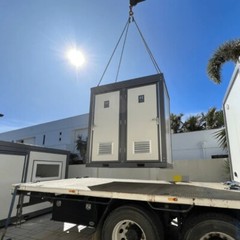 Handicap-Accessible Portable Restroom w/ Bowl & Sink Mobile Toilet for Disabled