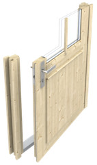 Split level 1000 sq. ft. Log Cabin D.I.Y. Building Kit