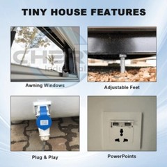 16 ft x 7.4 ft Tiny House Pod House Cabin Prefab House Outdoor Living & Working