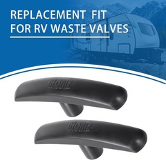 RV Sewer Valve Handles Replacement Fit for 1 1/2″， 2“and 3″ 2 Pack, Black