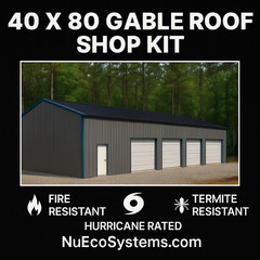 Steel Framed 40 x 60 x 16 Shop Kit, Warehouse Kit ON SALE NOW !!!