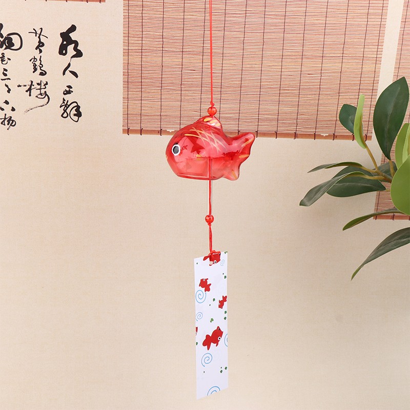 Wind Chime Chimes Japanese Glass s Style Goldfish Garden Hanging Decor
