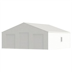 39’x39’x15′ Metal Barn Heavy Duty Steel Building w/ 3 Rolling Doors Storage Shed