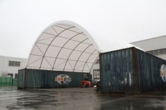 20*20ft 20*40ft Shipping Container Canopy Canvas Fabric Building w/o End Wall