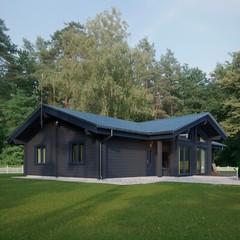 PREFAB LOG CABIN HOME KIT WOODEN SHELL 1938 ft² / 180 m² – DISCOUNT CARD 3% off