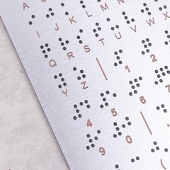 Braille Alphabet And Numbers Learning Tool – Durable Metal Tactile Bump Reading