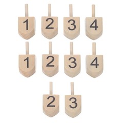 10 Pcs Festive Wooden Top Dreidel Paint Blank Ornaments for Crafting