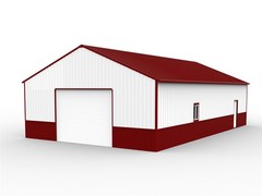 51x31FT Metal Barn Garage w/ Electric Roll-Up Door for Farm & Industrial Storage
