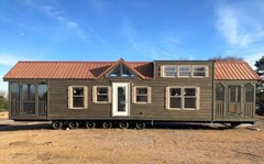 TINY HOME CABINS (CUSTOM BUILT) FOR YOUR PREPPED PROPERTY- ELEGANT RUSTIC CABINS