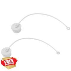 TonGass RV Water Inlet Coupler Plugs 2pk White – 3/4 MPT Dust Debris Guard
