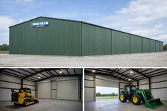 50x100x22 Steel Building Kit | Rigid Frame I-Beam | machine shop