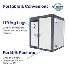 Bastone Outdoor Portable Restroom Mobile Toilet With 1 Shower Bathroom & Sink