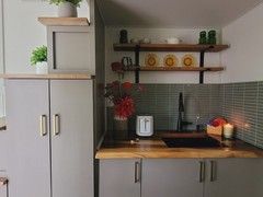 Tiny Home on Wheels, 8×24 Trailer with Hookups, Sleeping Loft