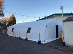 TENT All weather Steel Frame Fabric Quonset 22′ X 40′ X 10’5″ Insulated