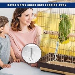 10Pcs Animal Cage Latches Lock Spring Rabbit Cage Door Tension Spring with Hook