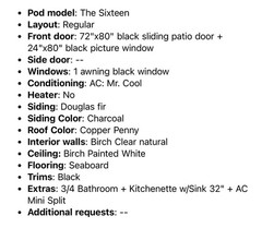 Fully Assembled Mini-O “The Sixteen BnB” Tiny Home / ADU / Office / Cabin